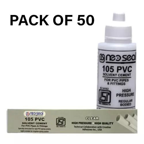 NeoSeal High Peressure Isi PVC Solvent Cement Grade-105 Tube 25 ml (Pack of 50)