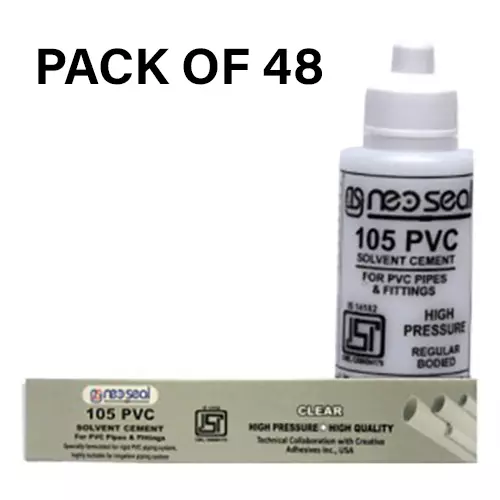 NeoSeal High Peressure Isi PVC Solvent Cement Grade-105 Tube 100 ml (Pack of 48)
