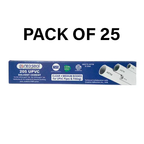 NeoSeal UPVC Nsf Heavy Duty Solvent Cement Clear Grade-205 Tube 25 ml (Pack of 25)