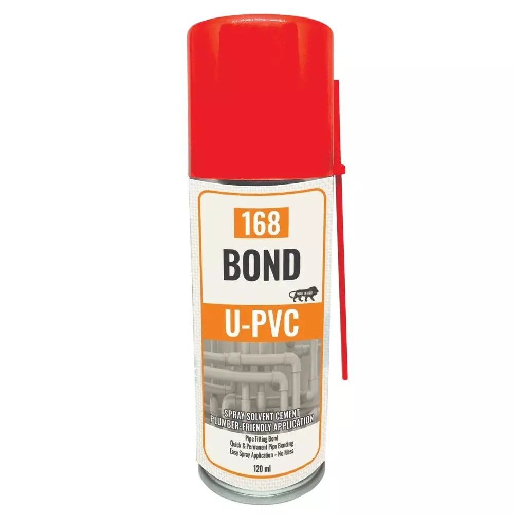 One sixty eight Upvc Solvent Cement Adhesive Spray 120 ml Can Liquid Form for Plumbing, Irrigation & Industrial Use (Pack of 12 Pcs)