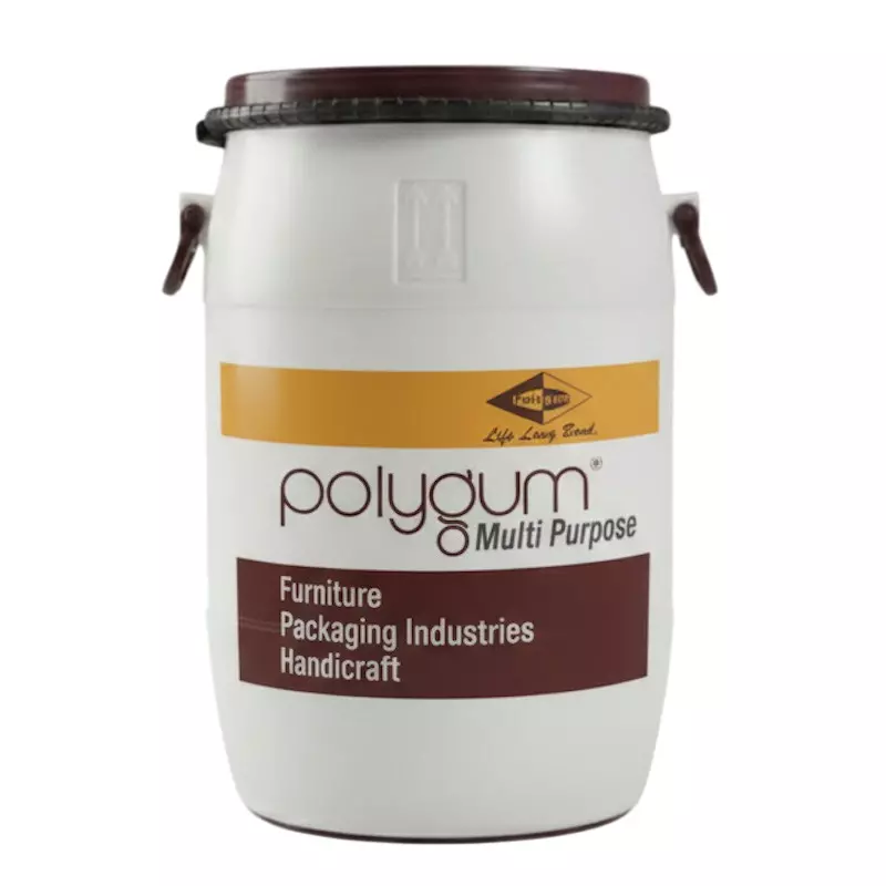 Polygum 60 Kg Multipurpose Adhesive for Furniture, Handicraft & Packaging Industries, 50-55 sq.ft/Kg Coverage and 180-250 Poise Viscosity
