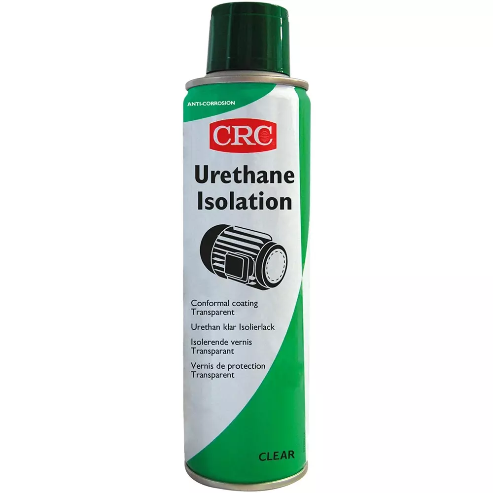 CRC Yellow Urethane Conformal Coating, 250 ml Aerosol, -40°C min, +120°C max, 32669