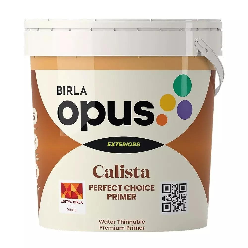 Birla Opus Calista Perfect Choice Premium Wall Primer 10 L Matt Finish Low VOC, White