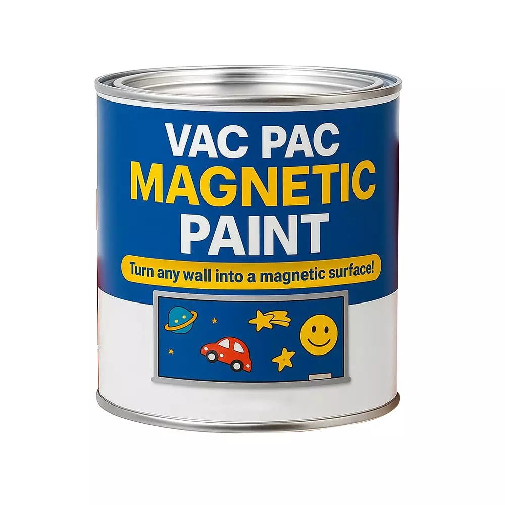 VAC PAC Premium Magnetic Primer Paint 1 L Dark Grey for DIY & Professional Use (Pack of 2)