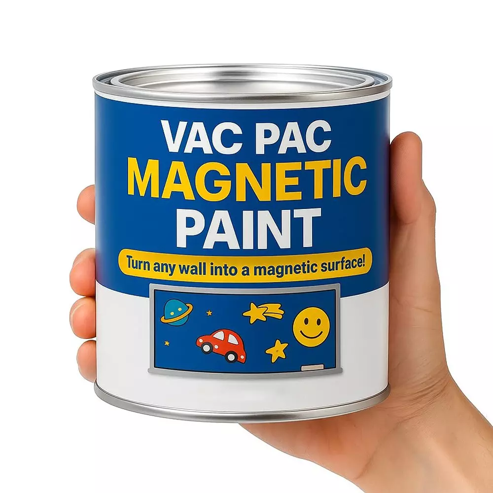 VAC PAC Premium Magnetic Primer Paint 1 L Dark Grey for DIY & Professional Use (Pack of 2)