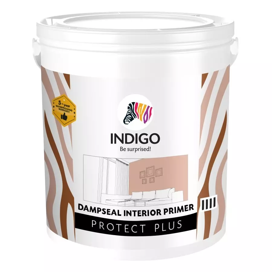 Indigo 10 L Damp Seal Interior Waterproofing Primer White, INDIGO01138