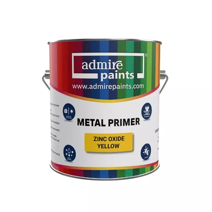 ADMIRE PAINTS Metal Primer Matt Finish Acrylic Type 1 L Zinc Oxide Yellow