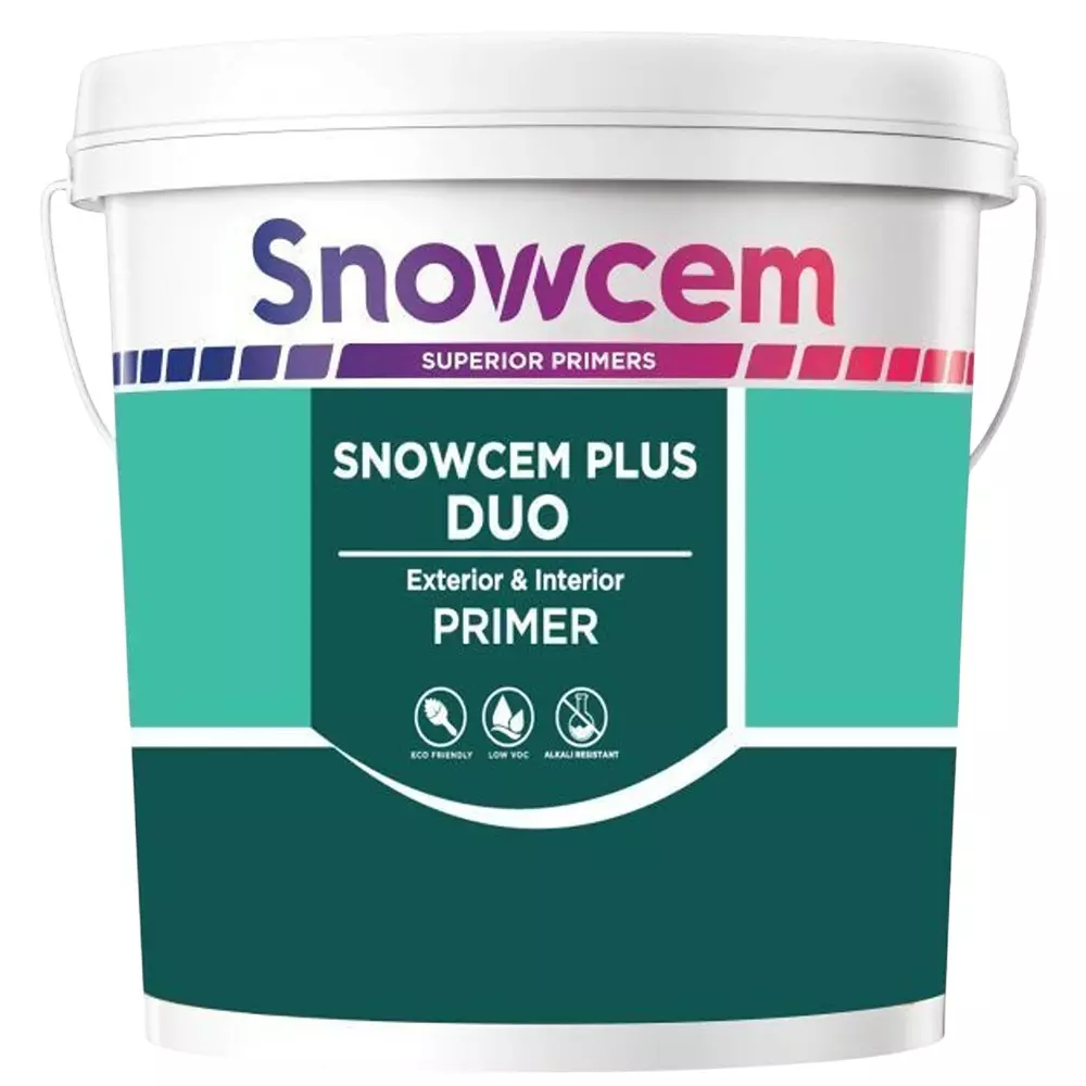 Snowcem Plus DUO Acrylic Primer White 20 L Liquid Bucket Smooth Finish for Interior & Exterior