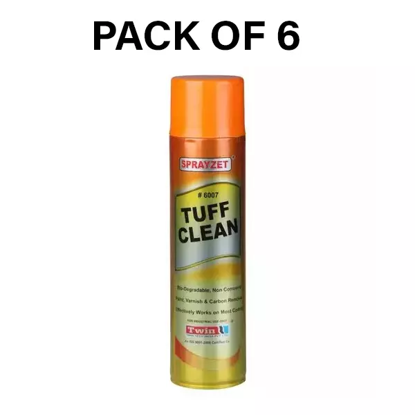 SPRAYZET Tuff Clean Spray Spray 500 ml for Industrial Use, E3010 (Pack of 6)
