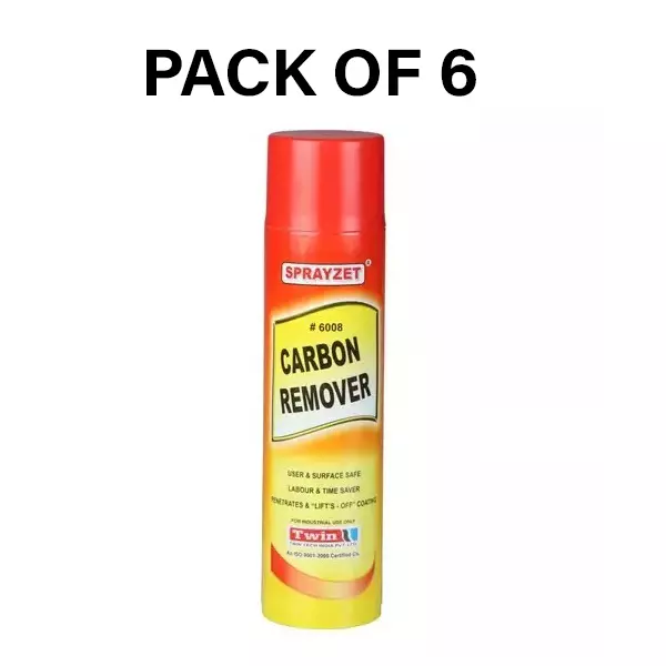 SPRAYZET Carbon Remover Spray 500 ml for Industrial Use, E3011 (Pack of 6)