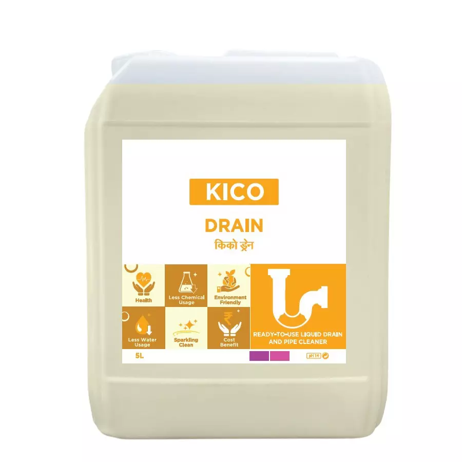 Kico Drain Drain Cleaner 5 L Capacity Can Liquid Form Fresh Fragrance for Kitchen, Home & Hotels Use
