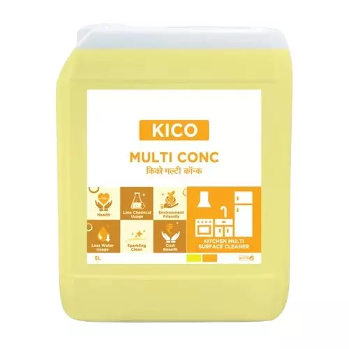 Kico Multi Conc Multi Purpose Kitchen Cleaner with Manual Pot 5 L Capacity Can Liquid Form Fresh Fragrance for Kitchen, Home & Hotels Use