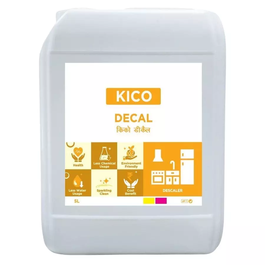 Kico Decal Multi Purpose Cleaner 5 L Capacity Can Liquid Form Fresh Fragrance for Kitchen, Home & Hotels Use