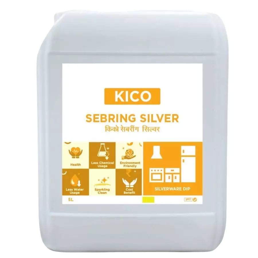 Kico Sebring Silver Detarnish 5 L Capacity Can Liquid Form Fresh Fragrance for Kitchen, Home & Hotels Use