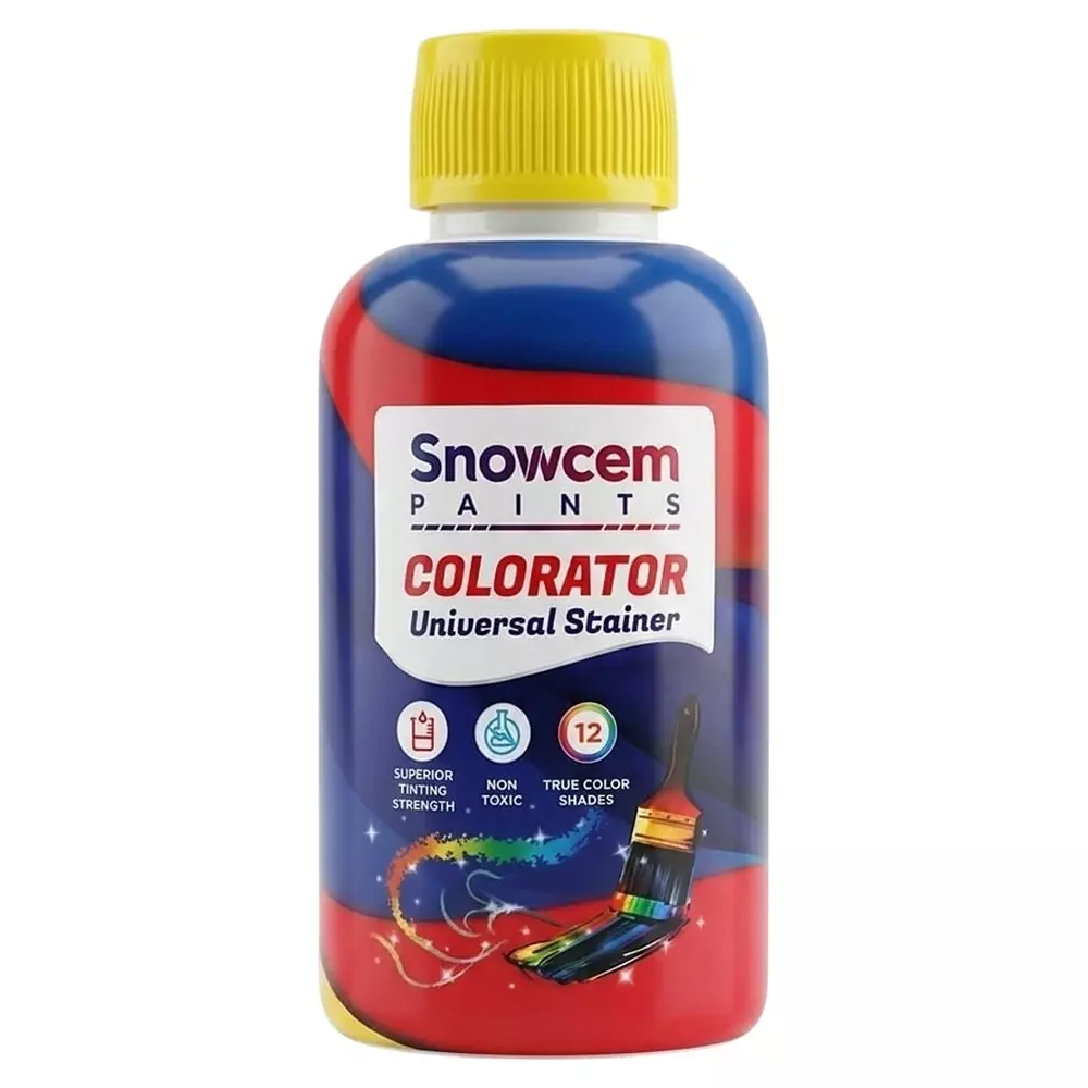 Snowcem Universal Colorator Stainer Fast Yellow 100 ml Liquid Bottle Smooth Finish for Interior & Exterior