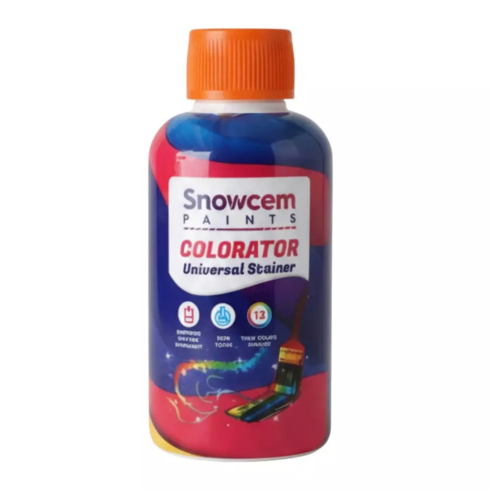 Snowcem Universal Colorator Stainer Fast Orange 100 ml Liquid Bottle Smooth Finish for Interior & Exterior