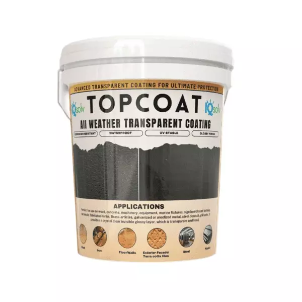 IQsolv 10 L TopCoat Anti-Corrosion Coating Single Component Liquid with 150 sq ft Coverage in 1 L and 30 Microns Dry Film Thickness