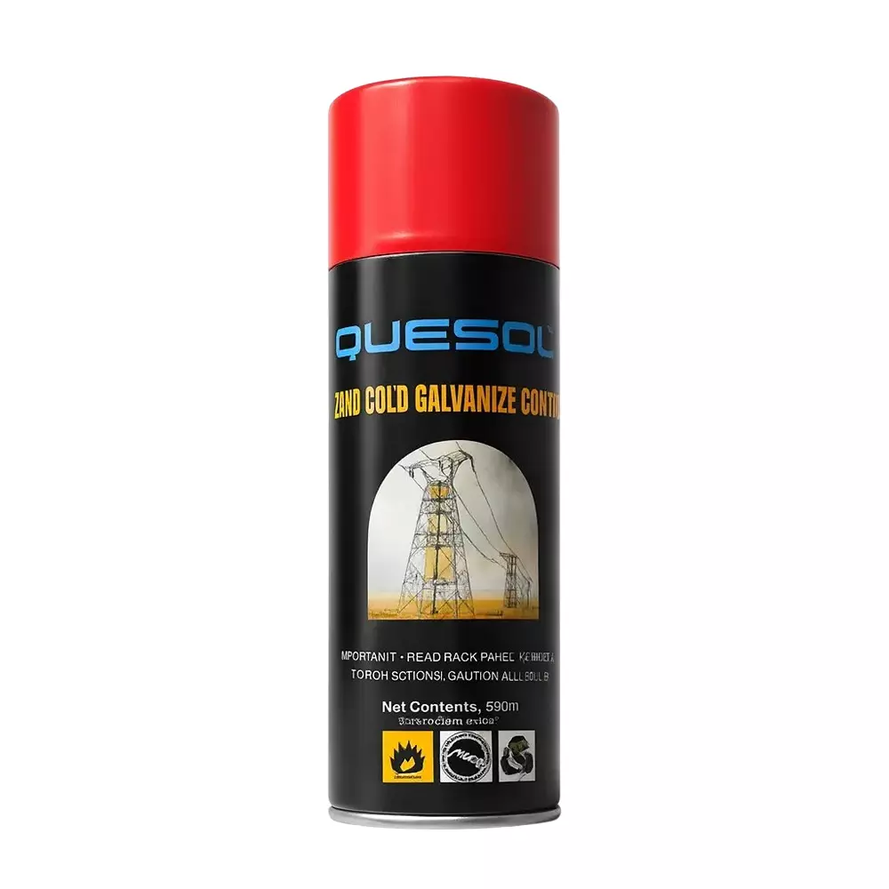 Quesol Zinc Cold Galvinized Spray 500 ml Capacity Can Aerosol for Industrial Use