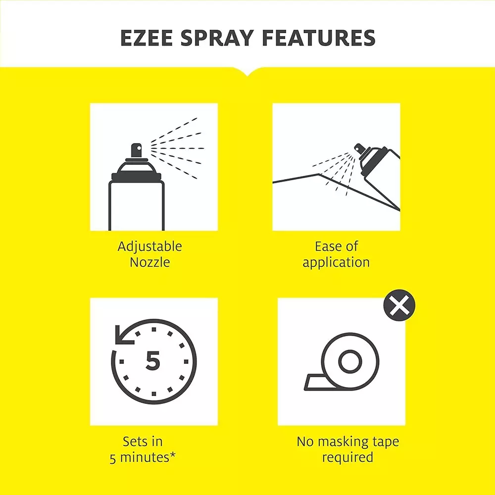 Fevicol Ezee Spray Sprayable Adhesive 500 ml 2 min Bond Time For Soundproofing & Acoustic Panels Adhesive