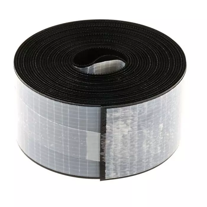 RS PRO Black Hook Loop Tape 50 mm x 5 m