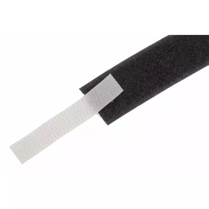 RS PRO Black Hook Loop Tape 20 mm x 5 m, 30405954
