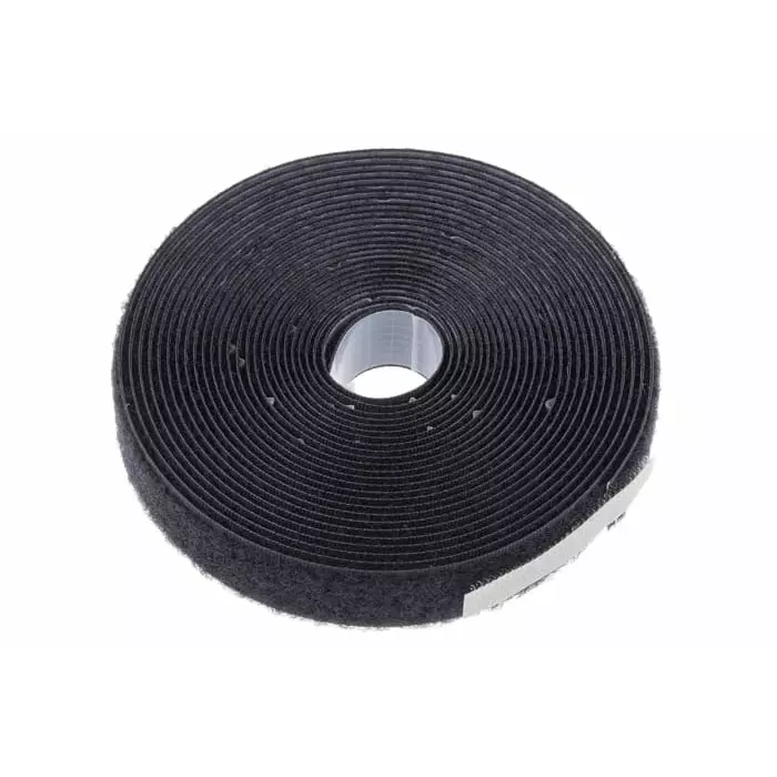 RS PRO Black Hook Loop Tape 20 mm x 5 m, 30405954