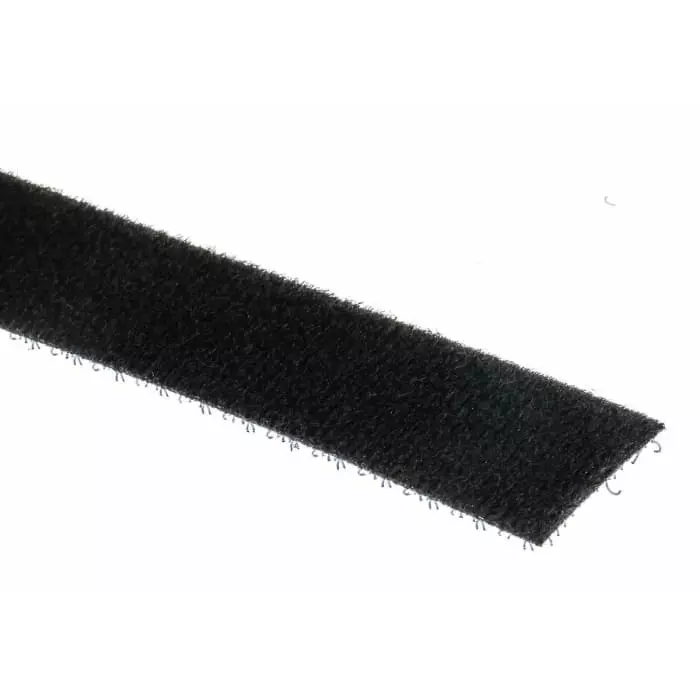 RS PRO Black Hook Loop Tape 20 mm x 5 m
