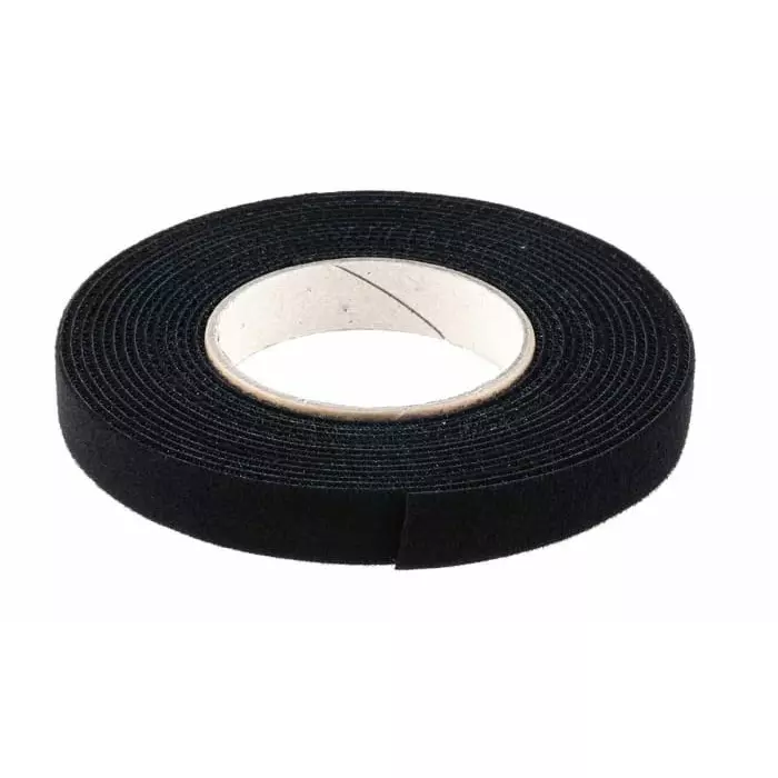 RS PRO Black Hook Loop Tape 20 mm x 5 m