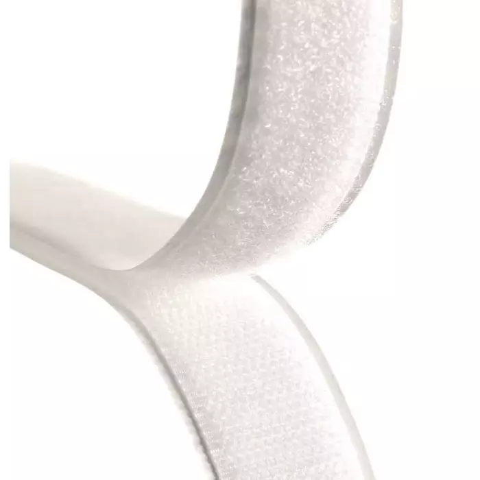RS PRO Adhesive White Hook Loop Tape 50 mm x 5 m