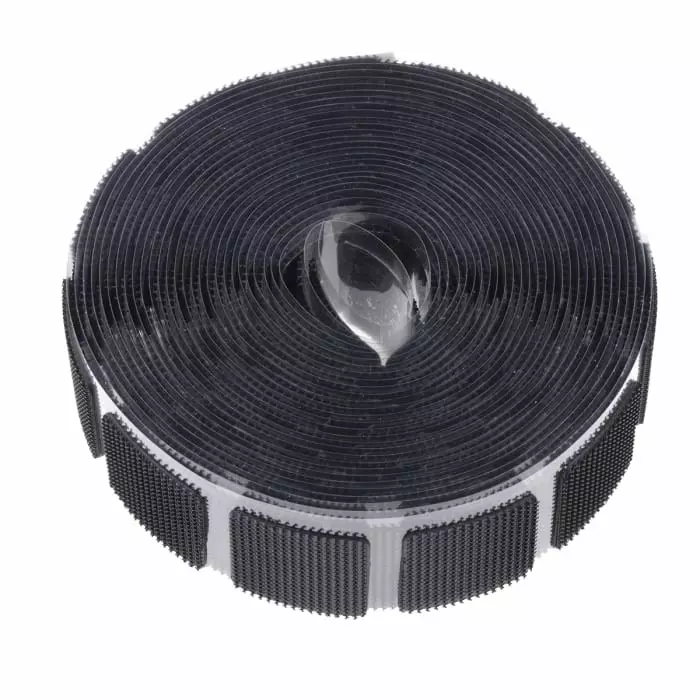 RS PRO Black Hook Tape 25 mm x 5 m