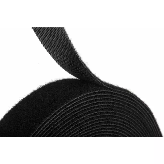 RS PRO Black Hook Loop Tape 20 mm x 10 m, 30419917