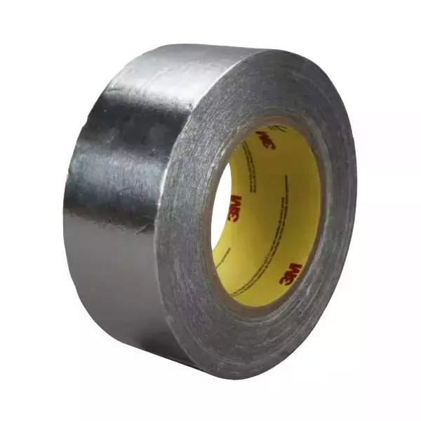 3M Silver Aluminium Foil Tape 50 mm Width 50 m Length for Industrial Use, A-432 (Pack of 5 Pcs)