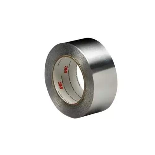 3M Aluminium Foil Tape Silver 50 mm Width and 50 m Length, A-432 (Pack of 4)