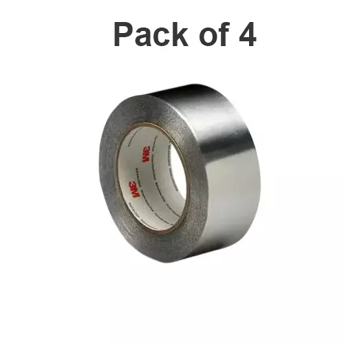 3m-aluminium-foil-tape-silver-50-mm-width-and-50-m-length-a-432-pack-of-4