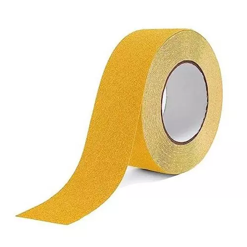 DC Anti Skid Tape 24 mm Width x 18 m Length, Yellow Color for Slippery Surfaces (Pack of 24)