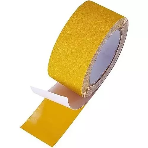 DC Anti Skid Tape 72 mm Width x 5 m Length, Yellow Color for Slippery Surfaces (Pack of 32)