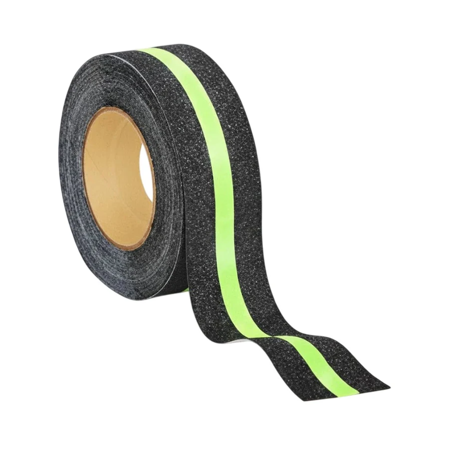 GENERIC Single Side Adhesive Antiskid Tape with Night Glow 50 mm x 5 m Yellow & Black Striped