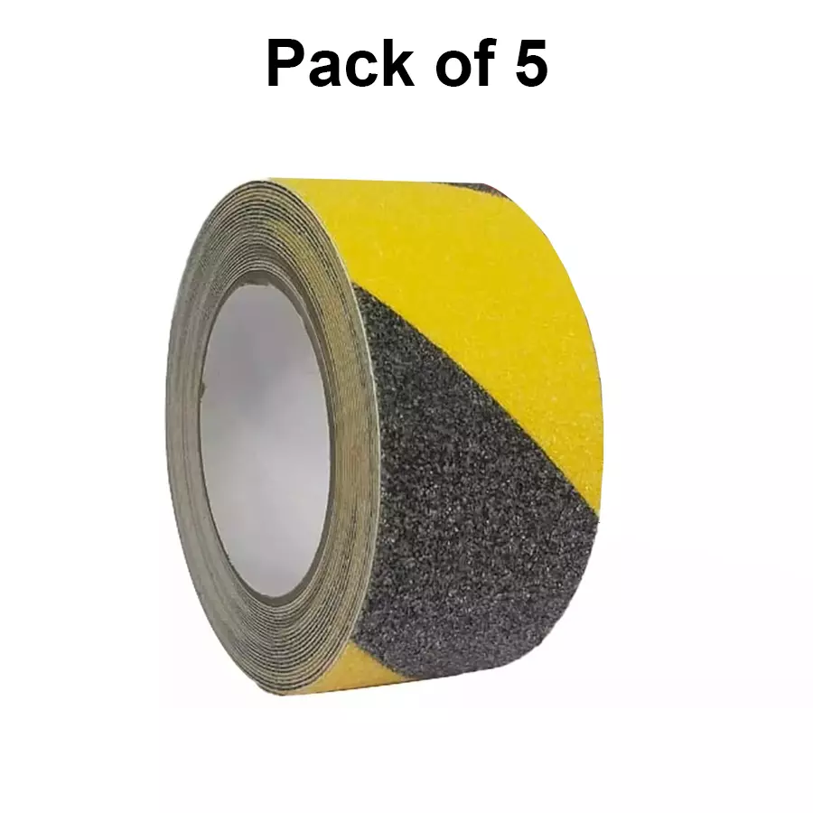 generic-anti-slip-adhesive-floor-tape-18-m-x-50-mm-grainy-texture-yellow-black-075-085-mm-thickness-pack-of-5