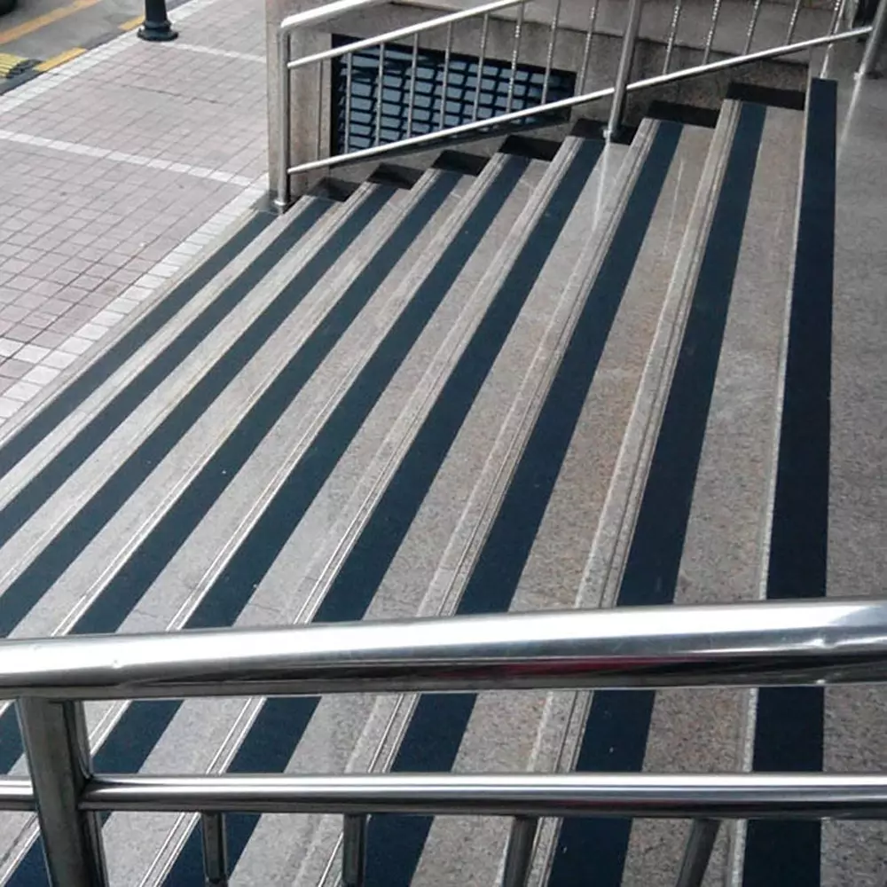 DC Anti Skid Tape 72 mm Width x 5 m Length, Black Color for Slippery Surfaces (Pack of 16)