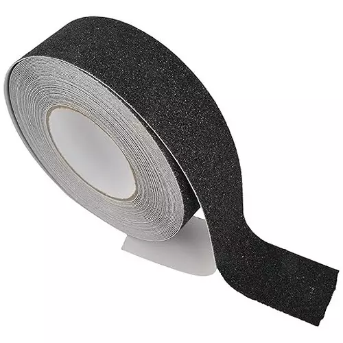 DC Anti Skid Tape 48 mm Width x 5 m Length, Black Color for Slippery Surfaces (Pack of 24)