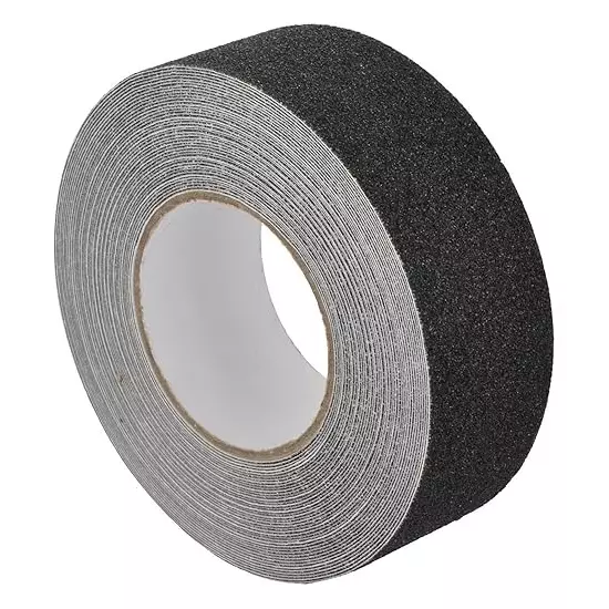 DC Anti Skid Tape 1.07 m (1070 mm) Width x 18 m Length, Black Color for Slippery Surfaces