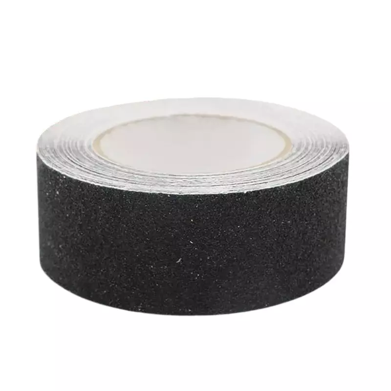 GENERIC Anti Skid Floor Tape 18 m x 50 mm Grainy Texture PET Frosted Black (Pack of 5)