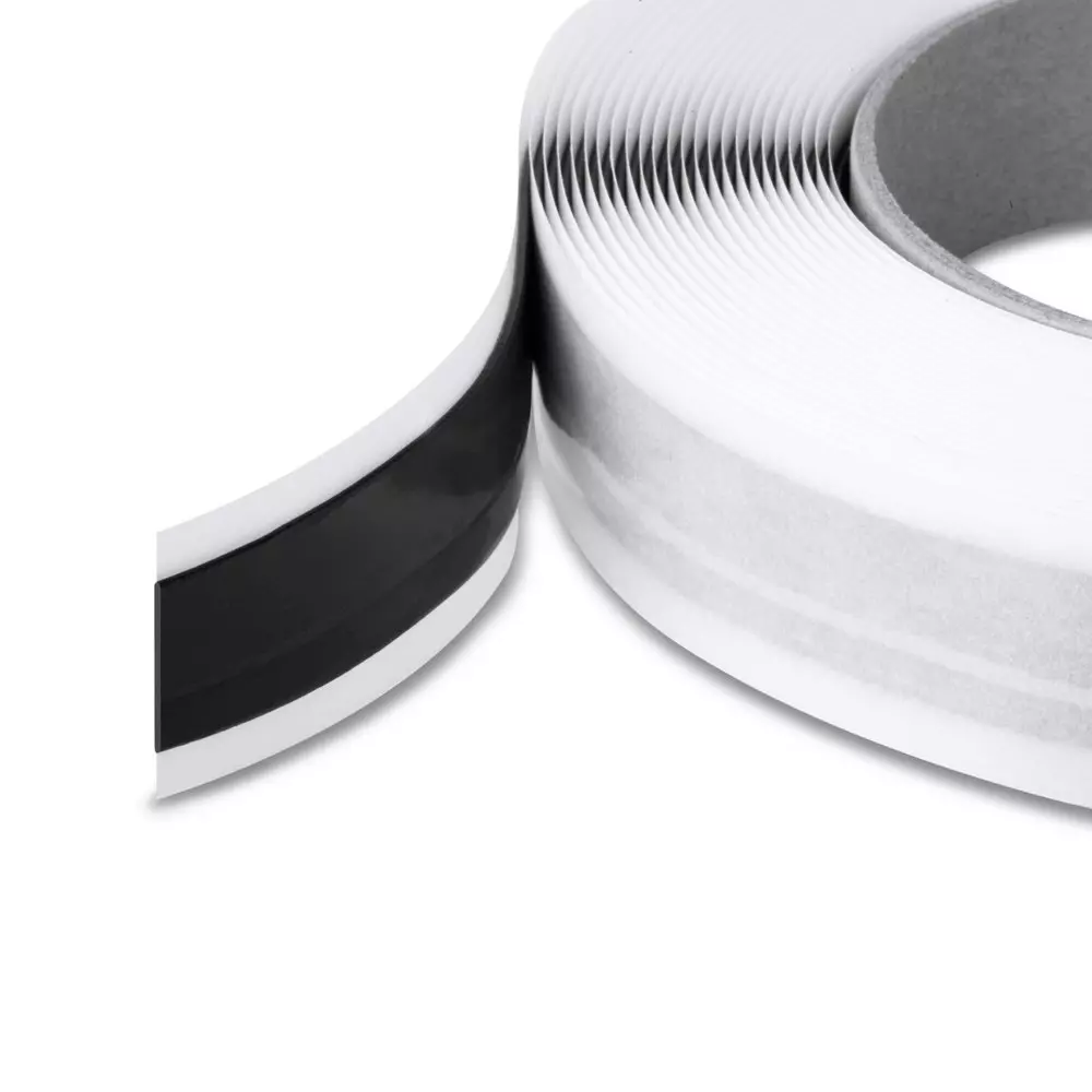 Pebline Butyl Rubber Double Sided Roofing Sealant Tape Black & White 240 m Length for Metal Roof Gap Bonding & Sealing Use, 1E