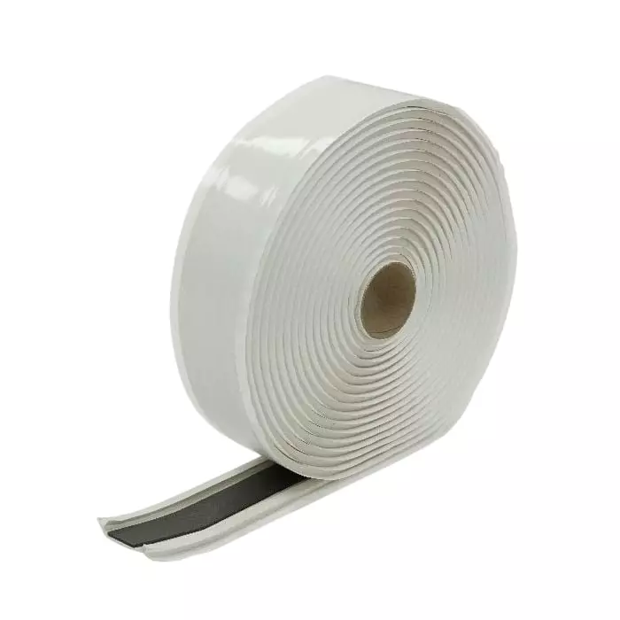 Pebline Butyl Rubber Double Sided Roofing Sealant Tape Black & White 50 m Length for Metal Roof Gap Bonding & Sealing Use, IJ