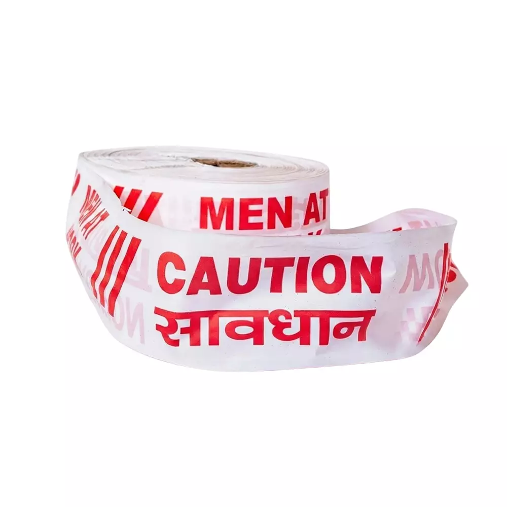 GENERIC Non Adhesive Caution Tape Red and White 75 mm x 100 m Size