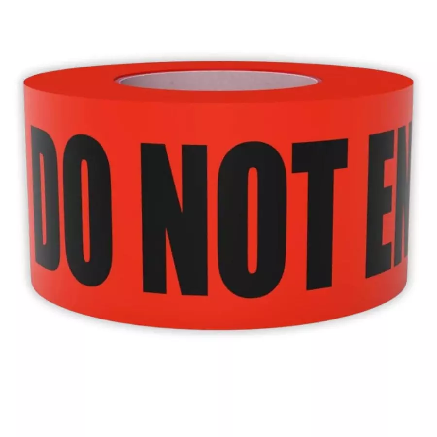 Singhal Do Not Enter Barricade Tape Roll 75 mmx300 m, Red