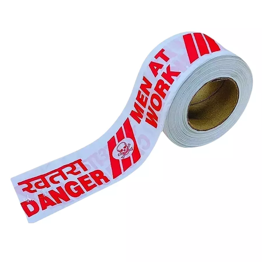 Angelsafe Caution Tape Self Adhesive 100 m Length Red & White PVC