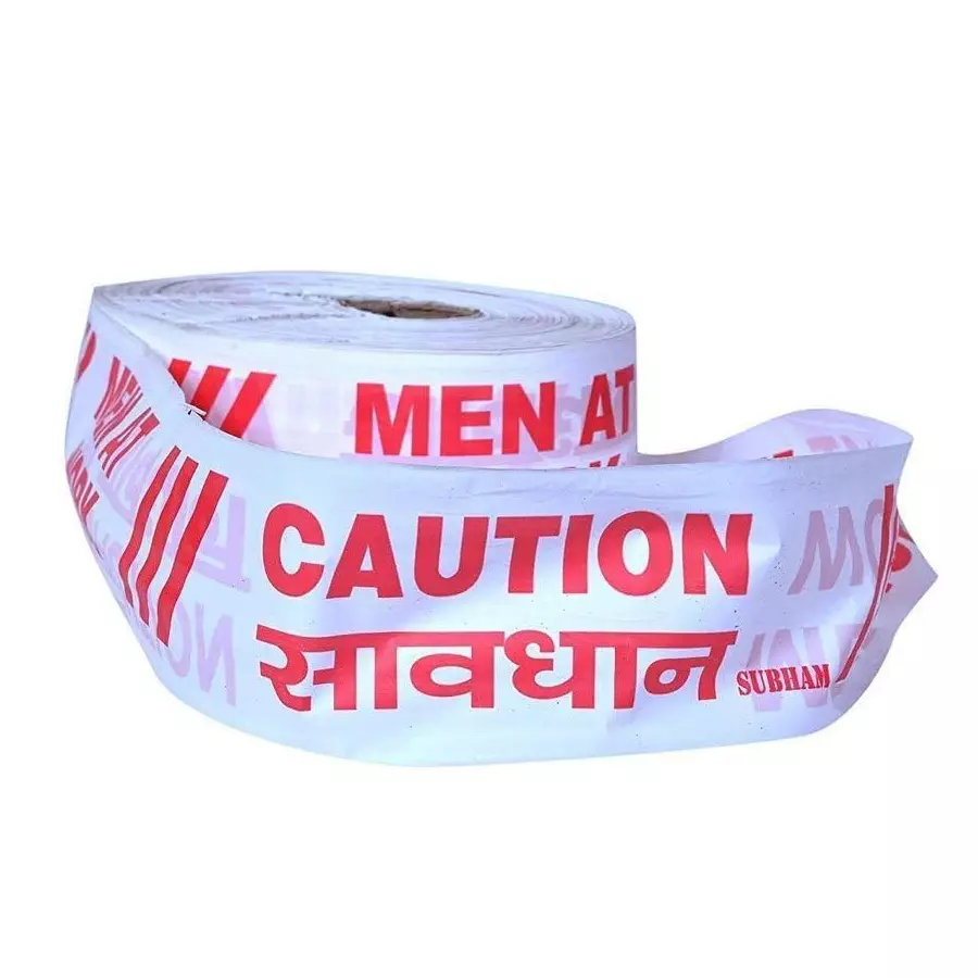 GENERIC Red and White Caution Barricading Tape 250 Meter Roll
