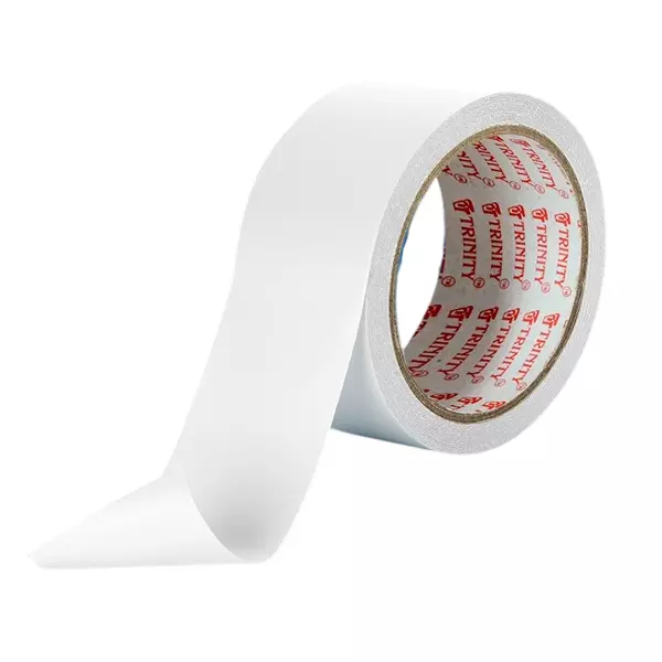 TRINITY 90 Micron 9 mm x 50 m Double Sided Tissue Tape White (Pack of 22)