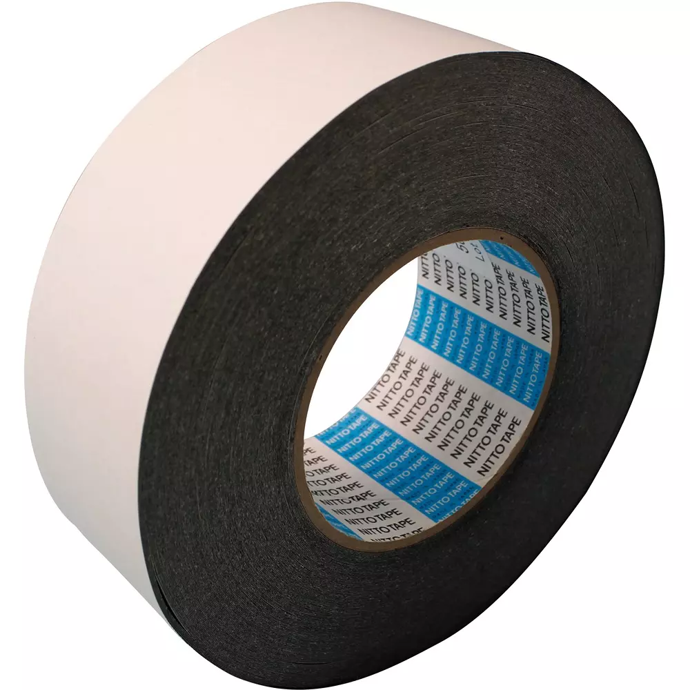 Nitto Denko Double Sided Adhesive Tape 50 mmx50 m Black, 25934714
